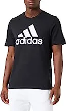 adidas Essentials Single Jersey Big Logo Men's T-Shirt,Black/White,Size S