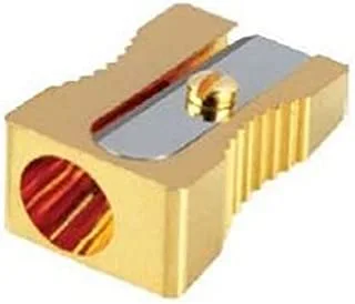 FIS FSSP05 1 Hole M Shape Metal Sharpener 12-Pack, Brass