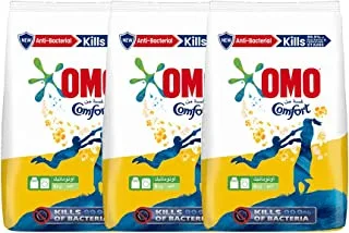 Omo Comfort Fabric Solution Wash, Antibacterial Automatic For Top Load & Front Load Kills 99.9% Of Germs, 15kg (3 x 5kg)