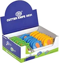 FIS FSCU3531 Kraft Cutters with Key Chain Set 24 Pieces, Assorted Colors