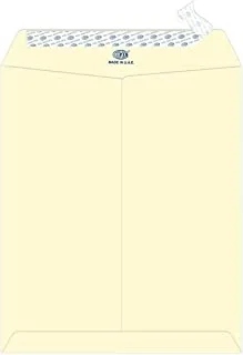 FIS FSEE1034PBOW50 100 GSM Peel and Seal Paper Envelope Set 50-Pieces, 12-Inch x 10-Inch Size, Camelle Off White