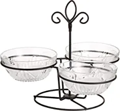 Harmony Glass Serving Bowl Set of 4, Clear