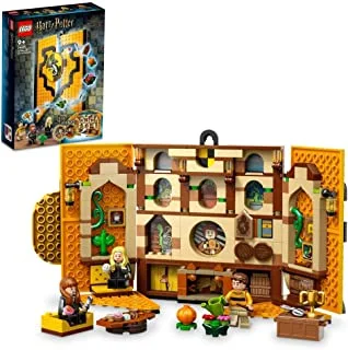 LEGO 76412 Harry Potter Hufflepuff House Banner, Hogwarts Castle Common Room Toy or Wall Decoration, Set with 3 Minifigures and Mandrake, Collectable Travel Toys for Kids, Boys & Girls