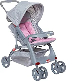 baby plus BP4959 Foldable and Multifunctional Stroller, Pink/Grey