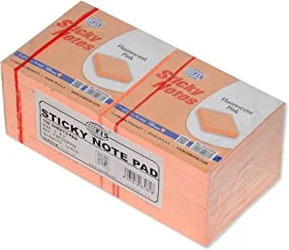 FISSticky Note Pad, 3X3 inches, Pack of 12, Fluorescent Pink 100 Sheets -FSPO33FPIN