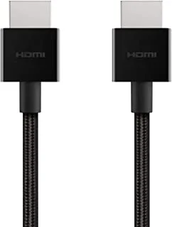 كابل Belkin Ultra HD عالي السرعة (2018) - 6.6 قدم / 2 متر كابل HDMI 4K ، يدعم 4K / 120 هرتز و 8 K / 60 هرتز ، متوافق مع Dolby Vision / HDR 10 ، 48 جيجابت في الثانية