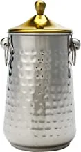 Al rimaya jug canister with golden lid, medium