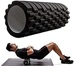 COOLBABY Foam Roller Yoga Deep Tissue Massage Muscle Stretching Physiotherapy Lightweight (Black)