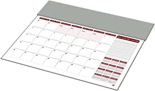 FIS Year Planner 2023 (English/French) PVC Desk Blotter, Grey - FSDK2EF23GY