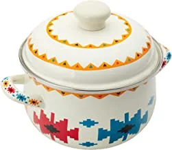 Al Rimaya Enamel Casserole Pot, 20 cm Size, Multicolor