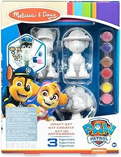 Melissa & Doug Paw Patrol Craft Kit 3 Decorate Your Own Pup Figurines, Multi