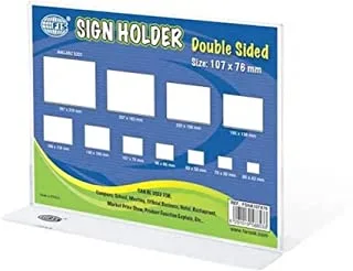FIS FSNA107X76 Horizontal Double Sided Oblong Sign Holder, 107 mm x 76 mm Size