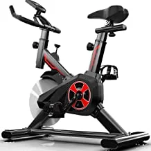 COOLBABY Exercise Bike Ultra-quiet 220Lb Weight Capacity Indoor Cycling Weight Loss Pedal Bike Fitness Bike For Home Weight Loss with Stepless Resistance Stationary Bike, LCD Display