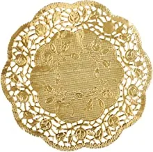 Hotpack Gold Round Paper Doilies 4.5 Inch, 50 Pieces