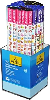 Adel ALPE130674 Letters Black Lead Pencils 72-Pieces