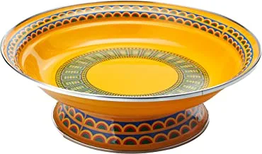 Al Rimaya Round Tray, 24 cm Size, Yellow