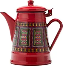 Al Rimaya Enamel Milk Pot, 1 Liter Capacity, Red