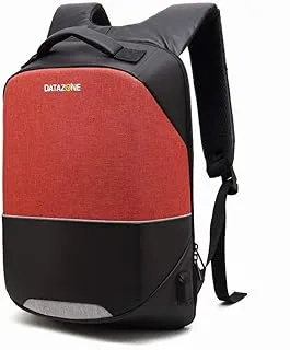 داتازون، حقيبة لاب توب مع حماية كاملة على الظهر للعمل والسفر مع منفذ شاحن مقاوم للماء للجنسين DZ-BP08S (احمر)