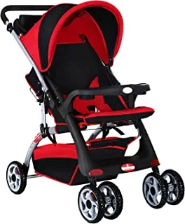 BABY PLUS BP4958 Foldable and Multifunctional Stroller, Red/Black