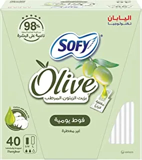 SOFY Olive Daily Panty Liner, Regular, Pack of 40 Panty Liners