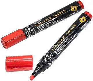 أقلام تلوين للسبورة البيضاء من FIS ، 12 قطعة ، أحمر