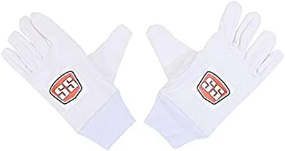 SS Sunridges Wicket Keeping Inner Test Cotton Gloves, 1 Pair - White [10040041]