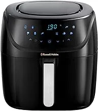 Russell Hobbs Satisfry Extra Large Air Fryer with 10 Cooking Functions Including Bake, Grill and Dehydrate Black (8 Litre) Model No 27170