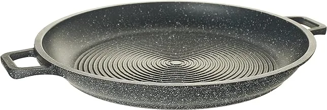 Al rimaya aluminum fry pan, 38 cm size, black