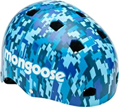 خوذة شعار Mongoose Hardshell باللون الأزرق المموه اللامع