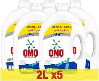 Omo Automatic Liquid Laundry Detergent, for 100% effective stain removal, 10L (2 x 5L)