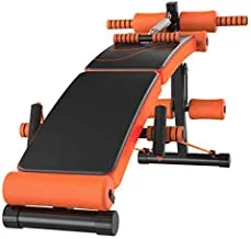 COOLBABY Weight Bench Utility Adjustable, Workout Benchs Foldable Bench Press Incline Gym Bench Home Gym Equipment for Bench Press, Sit-ups, Leg Lifts, Full Body Fitness,Orange