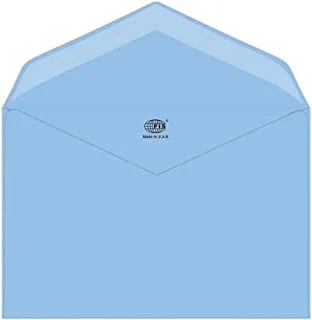 FIS FSEE1020GBLB25 100GSM Executive Laid Paper Glued Envelopes 25-Pieces, 120 mm x 185 mm Size, Blue