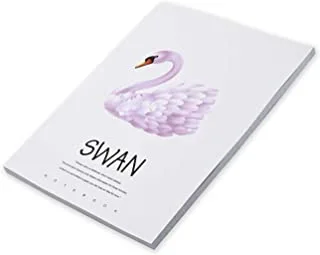 FIS Pack Of 5 Soft Cover Notebook, 96 Sheets A4 Swan Design 1 -FSNBSCA496-SWA1