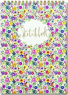 راشيل إلين دفتر رسم بنمط الأزهار، 50 ورقة