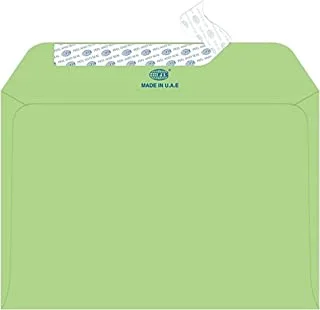 Fis fsee1026pgrb25 100gsm peel and seal executive laid paper envelopes 25-pieces, 162 mm x 229 mm size, green