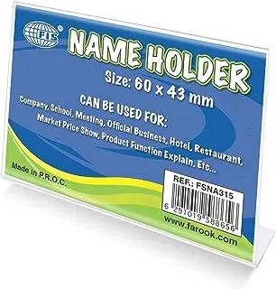 FIS FSNA315 1 Sided Table Name Holders, 60 x 43 mm Size