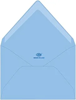 FIS FSEE1024GBLB25 100 GSM Executive Laid Paper Glued Envelope Set 25-Pieces, 136 mm x 204 mm Size, Blue