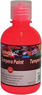 Artmate Tempera Fluorescent Colors 250 ml, Red