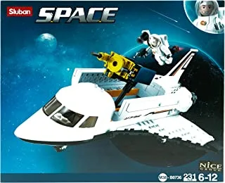 Sluban Space Series - Space Shuttle Building Blocks 231 PCS with 2 Mini Figures - For Age 6+ Years Old