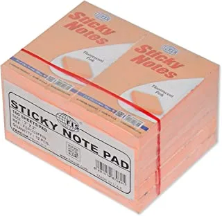 FISSticky Note Pad, 3X2 inches, Pack of 12, Fluorescent Pink 100 Sheets -FSPO32FPIN