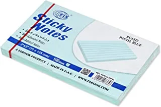 FIS Sticky Note Pad, 3X5 inches, Pack of 12, Ruled Pastel Blue -FSPO3X5RPBL