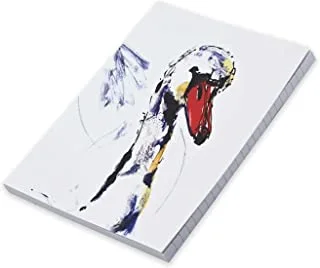 Fis pack of 5 soft cover notebook, 96 sheets a5 swan design 2 -fsnbsca596-swa2