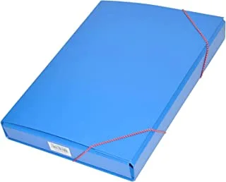 حقيبة مستندات FIS FSBD1201BL PP مع شريط مطاطي ، مقاس 210 مم × 330 مم ، أزرق