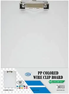 FIS Colored Polypropylene Single Clip Board with Wire Clip, A4 Size, Green