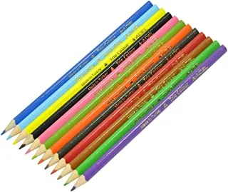 Adel ALCK-315007 Blackline Triangular Color Pencils 12-Colors