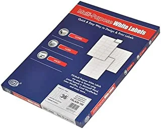 FIS FSLA36-100 36 Stickers Multipurpose Laser Label 100 Sheet, A4 Size, White
