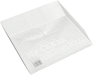 FIS Pack of 12 Pieces My Clear Button Bag Clear