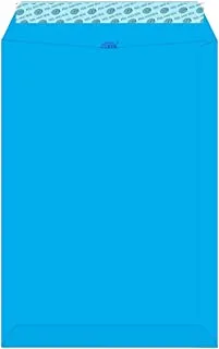 FIS FSEC8027PBBL50 80 GSM Peel and Seal Neon Envelopes 50-Pack, 324 x 229 mm Size, Blue