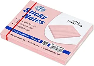 FIS Sticky Note Pad, 3X4 inches, Pack of 12, Ruled Pastel Pink -FSPO3X4RPPI