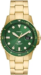 Fossil Blue Three-Hand Date Gold-Tone Stainless Steel Watch - FS5950, Green